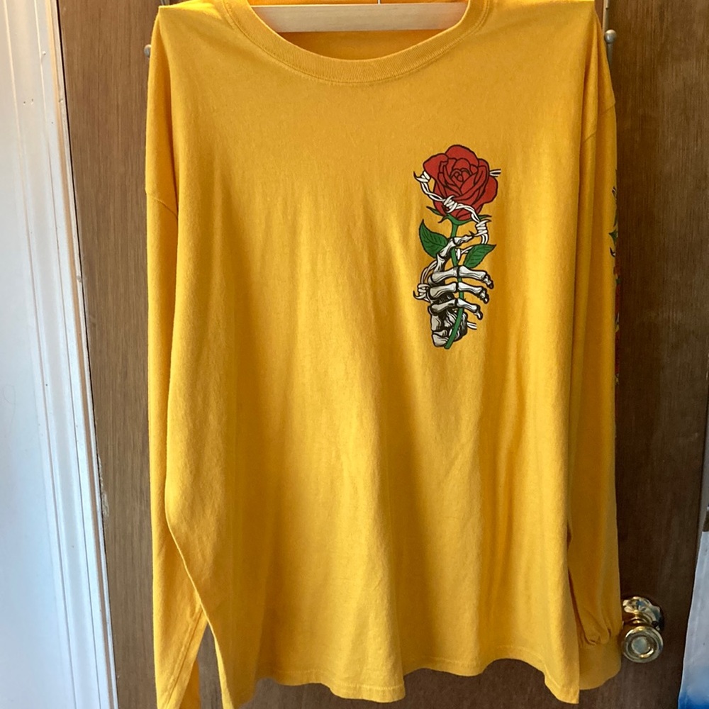 Long sleeved yellow shirt